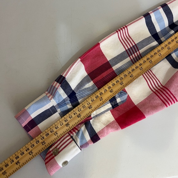 Twenty X The Wrangler Jean Co Men's Plaid Button Down Shirt Pink White Size L - Picture 9 of 12